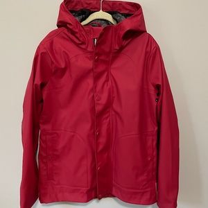 Red Kids Hunter Rain Jacket Size 11-12